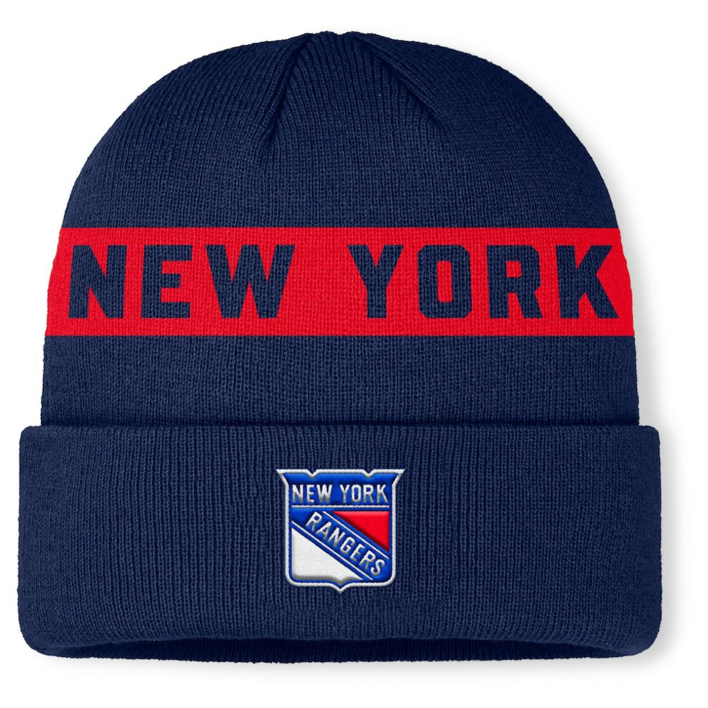 NHL New York Rangers Fanatics Authentic Pro Rink Cuffed Knit Hat