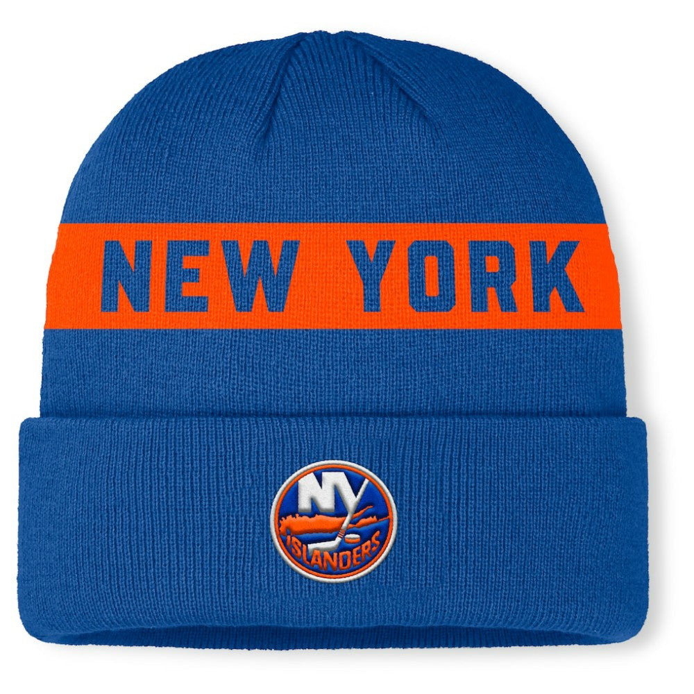 NHL New York Islanders Fanatics Authentic Pro Rink Cuffed Knit Hat