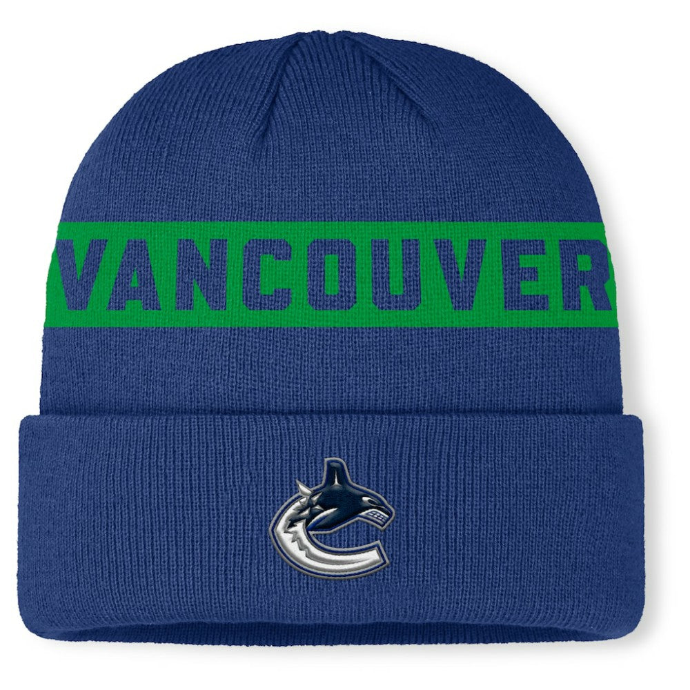 NHL Vancouver Canucks Fanatics Authentic Pro Rink Cuffed Knit Hat