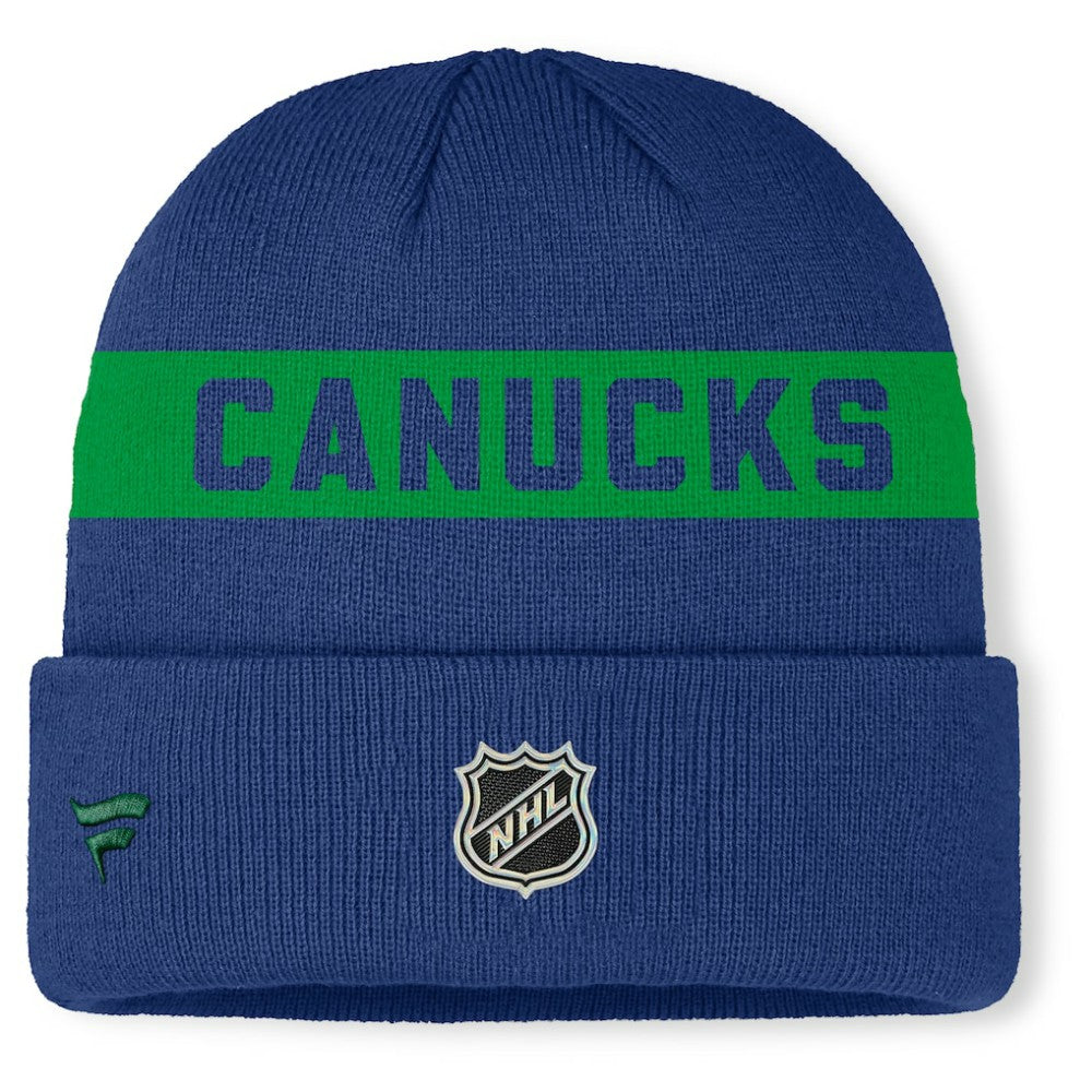 NHL Vancouver Canucks Fanatics Authentic Pro Rink Cuffed Knit Hat