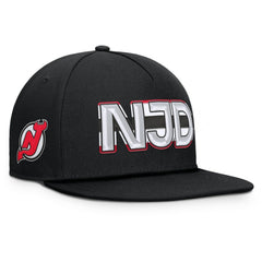 NHL New Jersey Devils Fanatics Authentic Pro Rink Team Code Snapback Hat