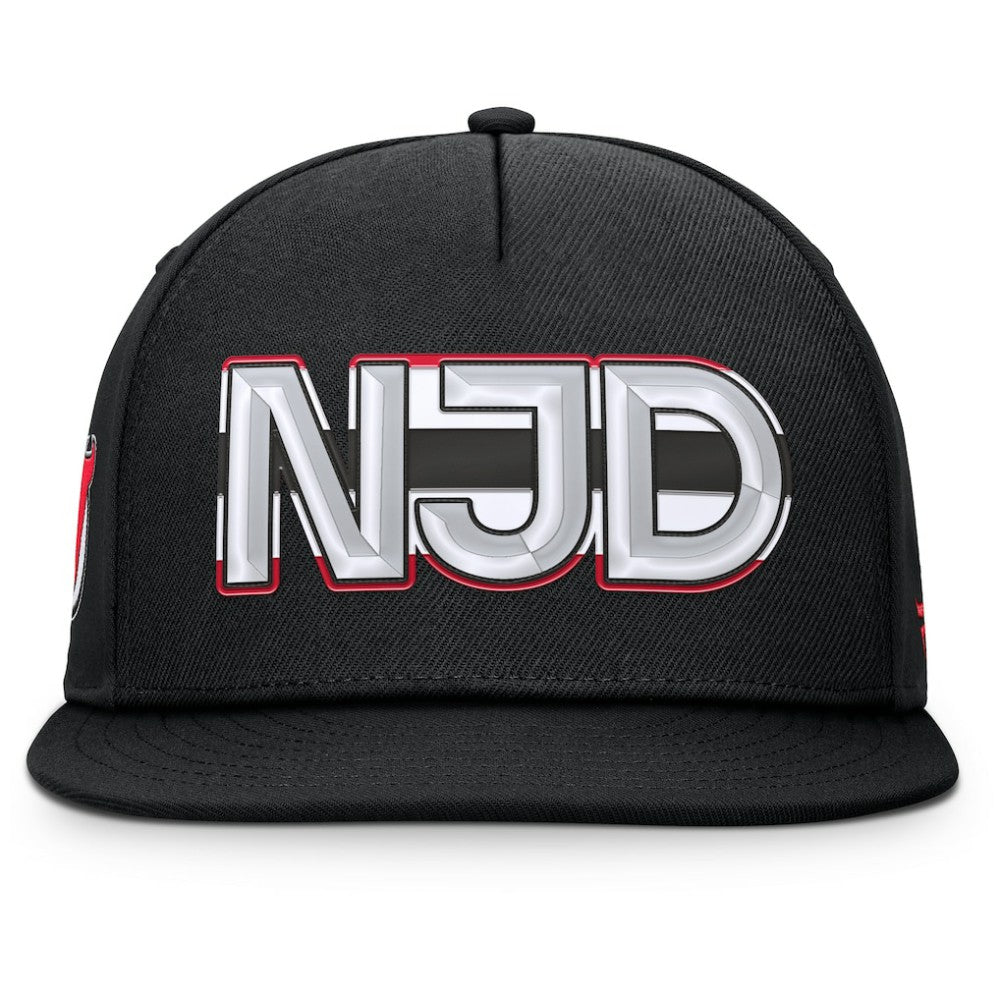 NHL New Jersey Devils Fanatics Authentic Pro Rink Team Code Snapback Hat