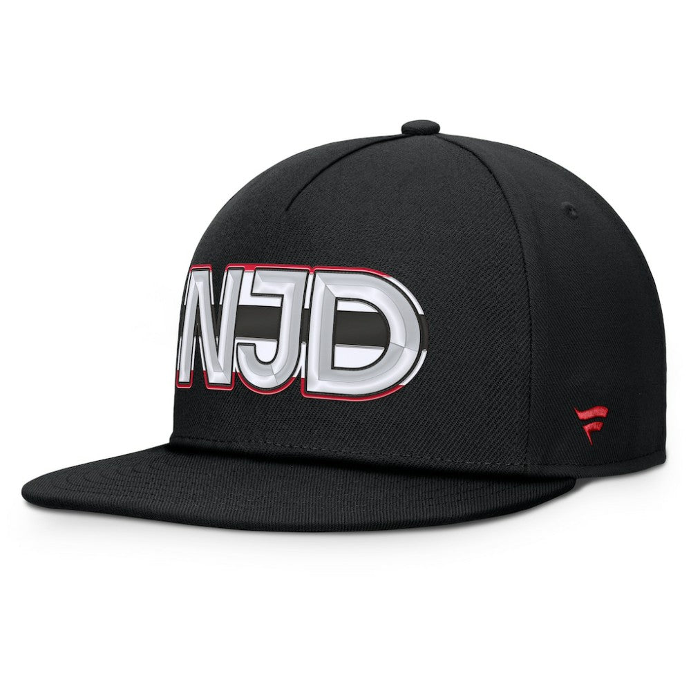 NHL New Jersey Devils Fanatics Authentic Pro Rink Team Code Snapback Hat