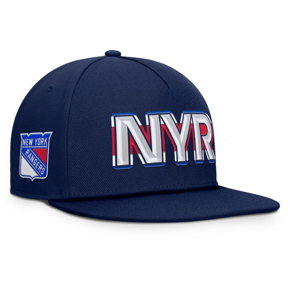 NHL New York Rangers Fanatics Authentic Pro Rink Team Code Snapback Hat