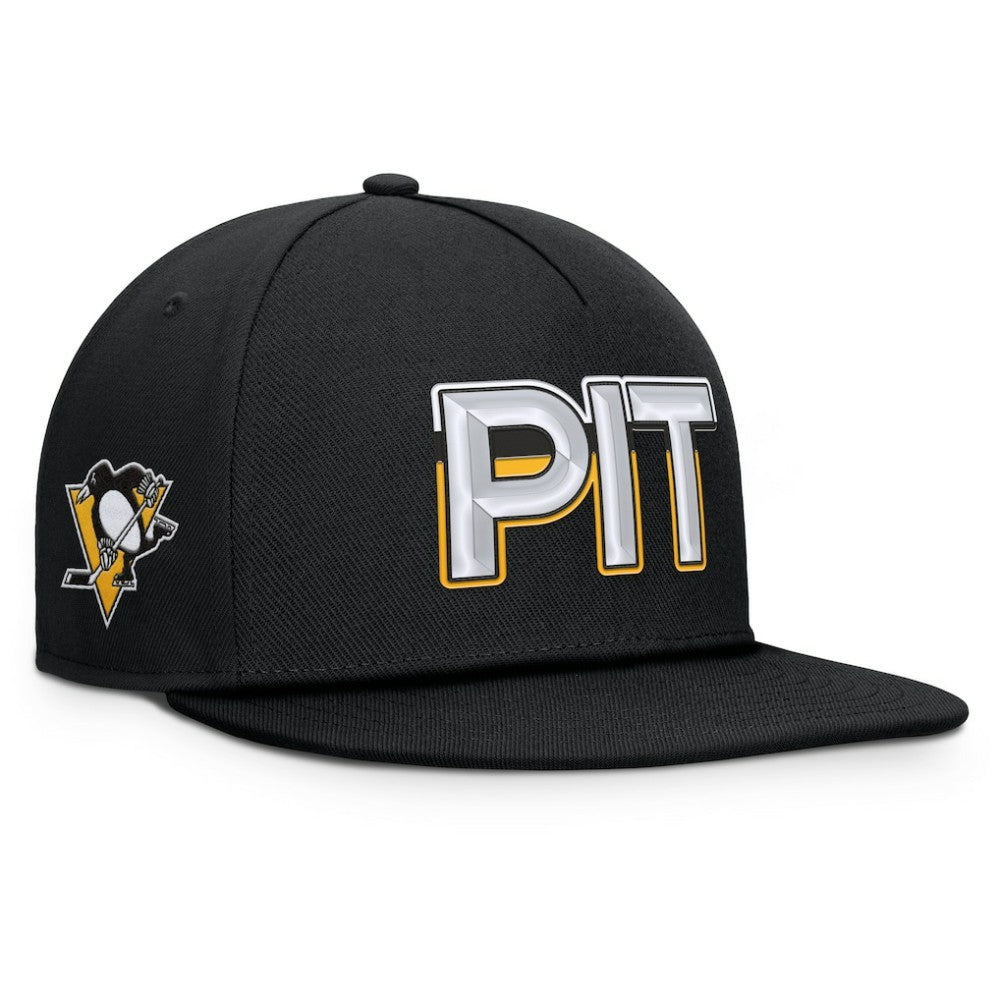 NHL Pittsburgh Penguins Fanatics Authentic Pro Rink Team Code Snapback Hat