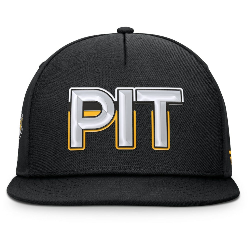 NHL Pittsburgh Penguins Fanatics Authentic Pro Rink Team Code Snapback Hat