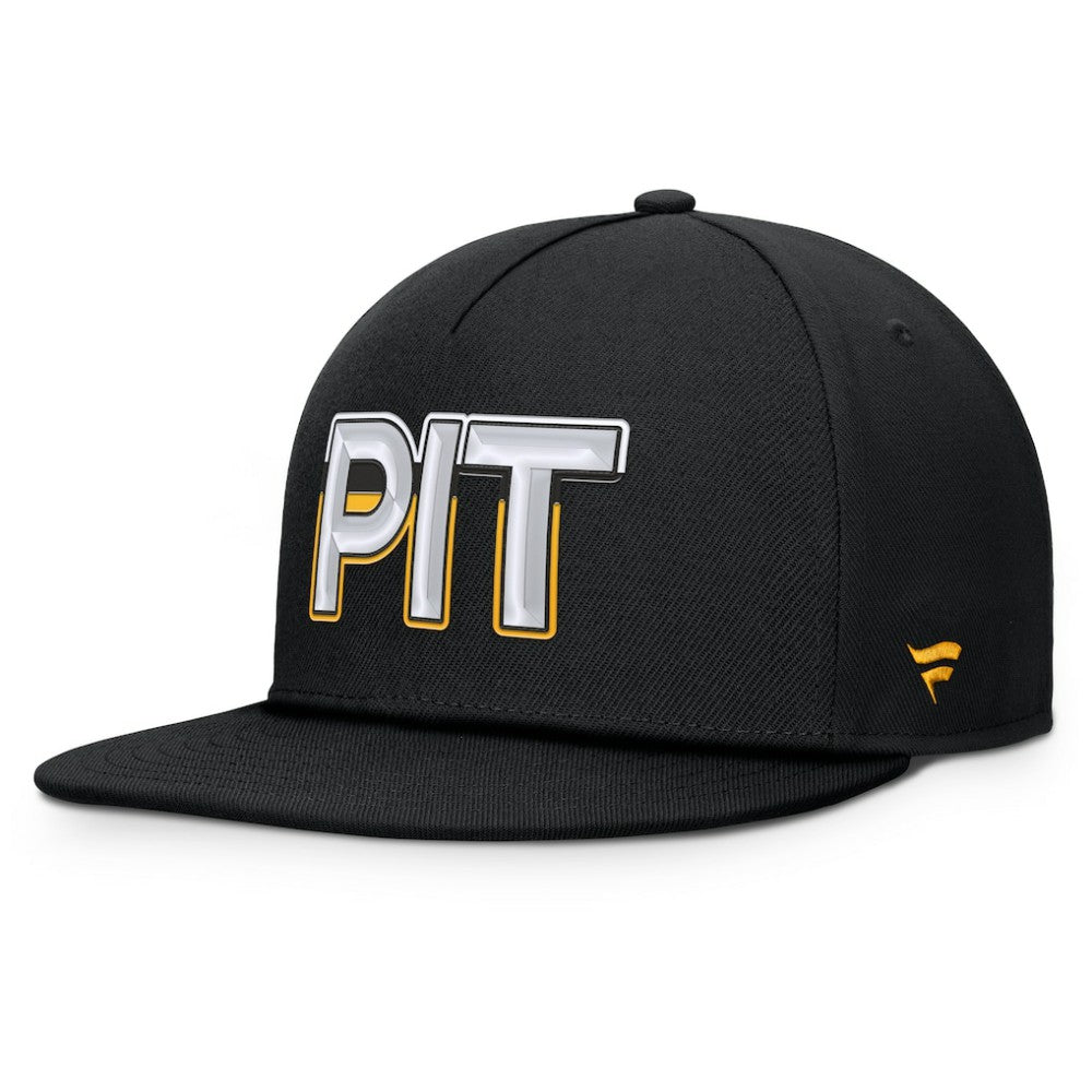 NHL Pittsburgh Penguins Fanatics Authentic Pro Rink Team Code Snapback Hat
