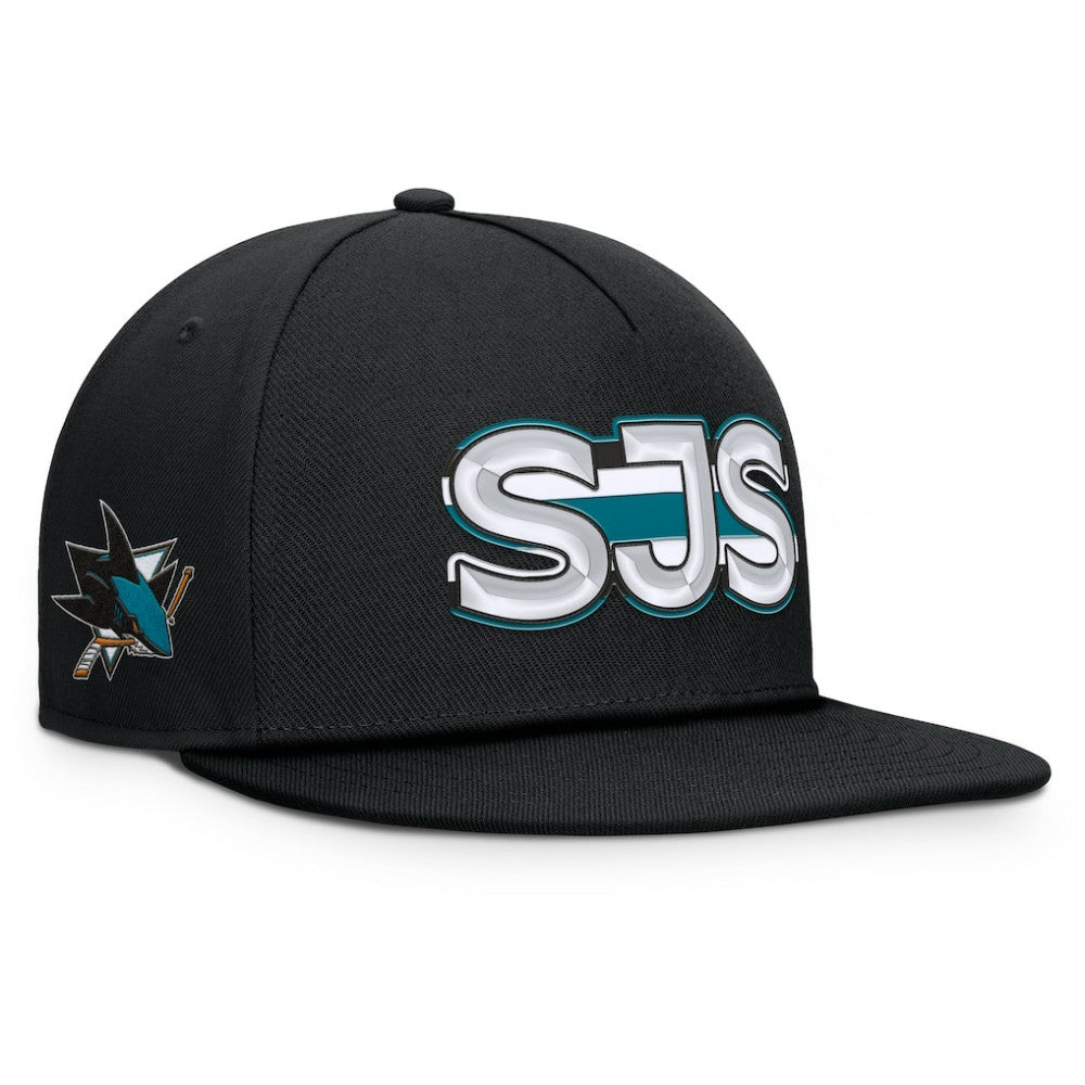 NHL San Jose Sharks Fanatics Authentic Pro Rink Team Code Snapback Hat