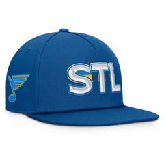 NHL St. Louis Blues Fanatics Authentic Pro Rink Team Code Snapback Hat