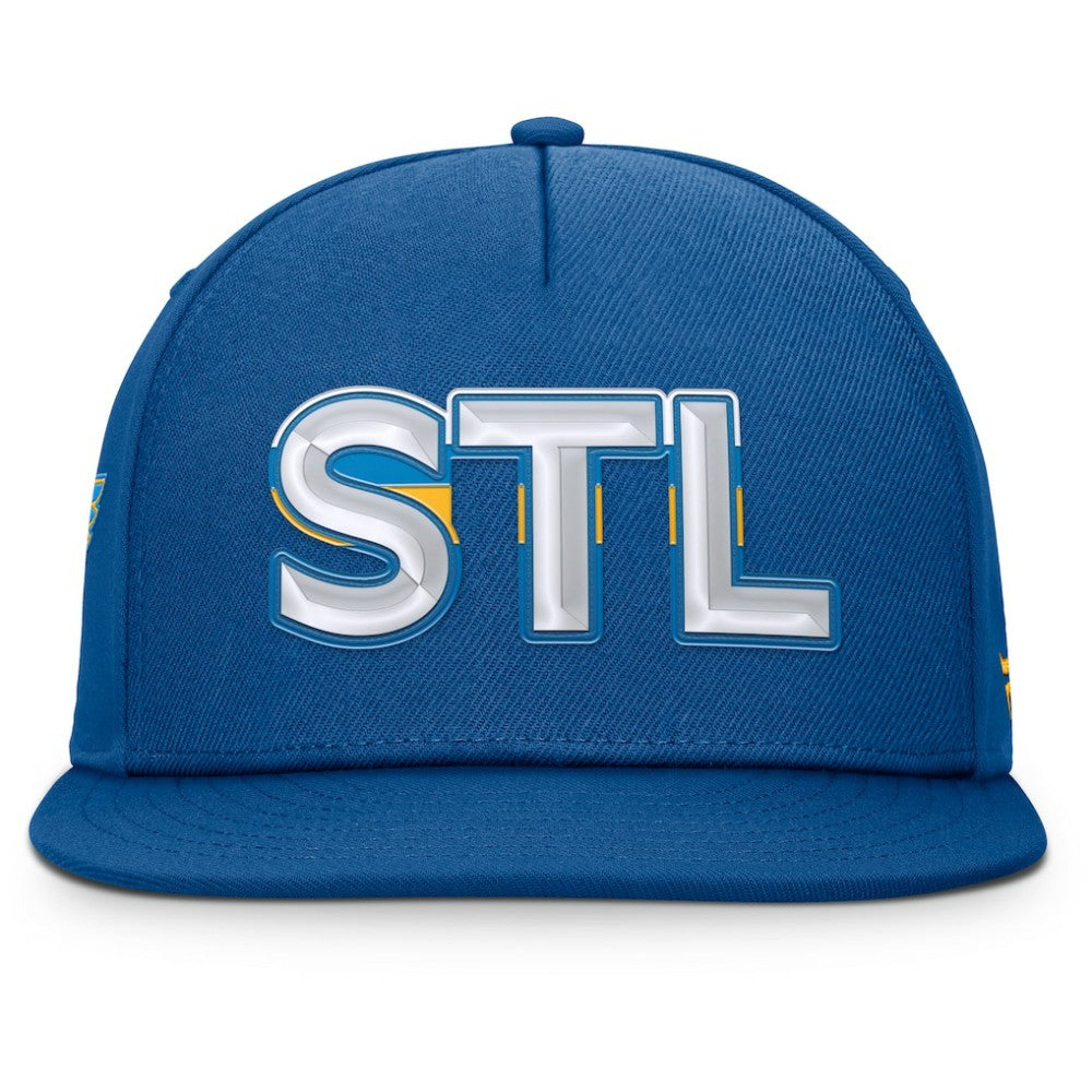 NHL St. Louis Blues Fanatics Authentic Pro Rink Team Code Snapback Hat