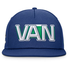 NHL Vancouver Canucks Fanatics Authentic Pro Rink Team Code Snapback Hat