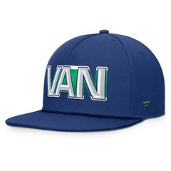 NHL Vancouver Canucks Fanatics Authentic Pro Rink Team Code Snapback Hat