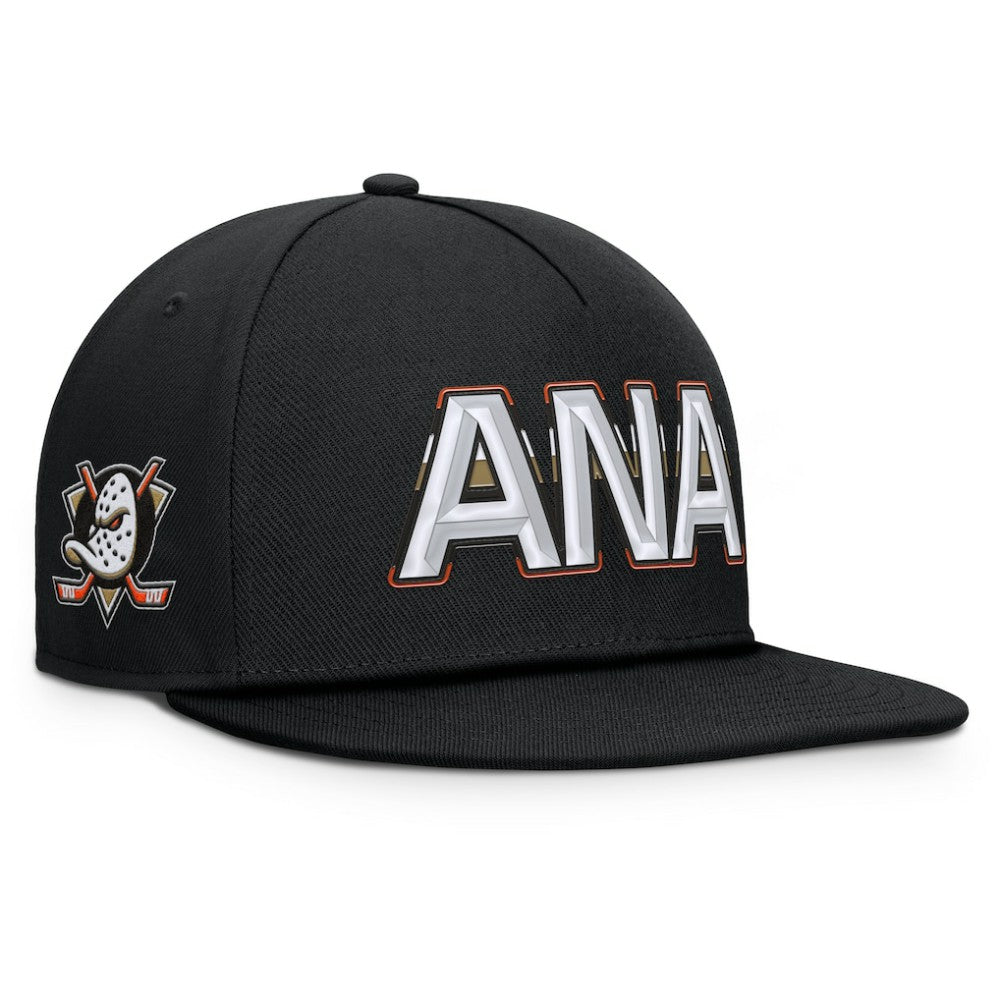 NHL Anaheim Ducks Fanatics Authentic Pro Rink Team Code Snapback Hat
