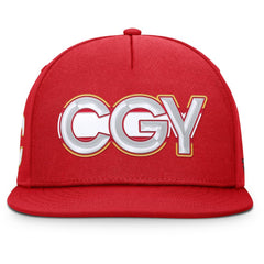 NHL Calgary Flames Fanatics Authentic Pro Rink Team Code Snapback Hat