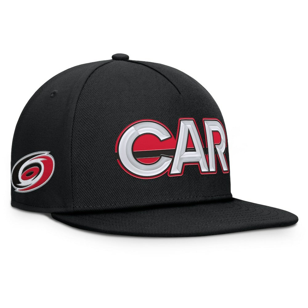 NHL Carolina Hurricanes Fanatics Authentic Pro Rink Team Code Snapback Hat