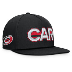 NHL Carolina Hurricanes Fanatics Authentic Pro Rink Team Code Snapback Hat