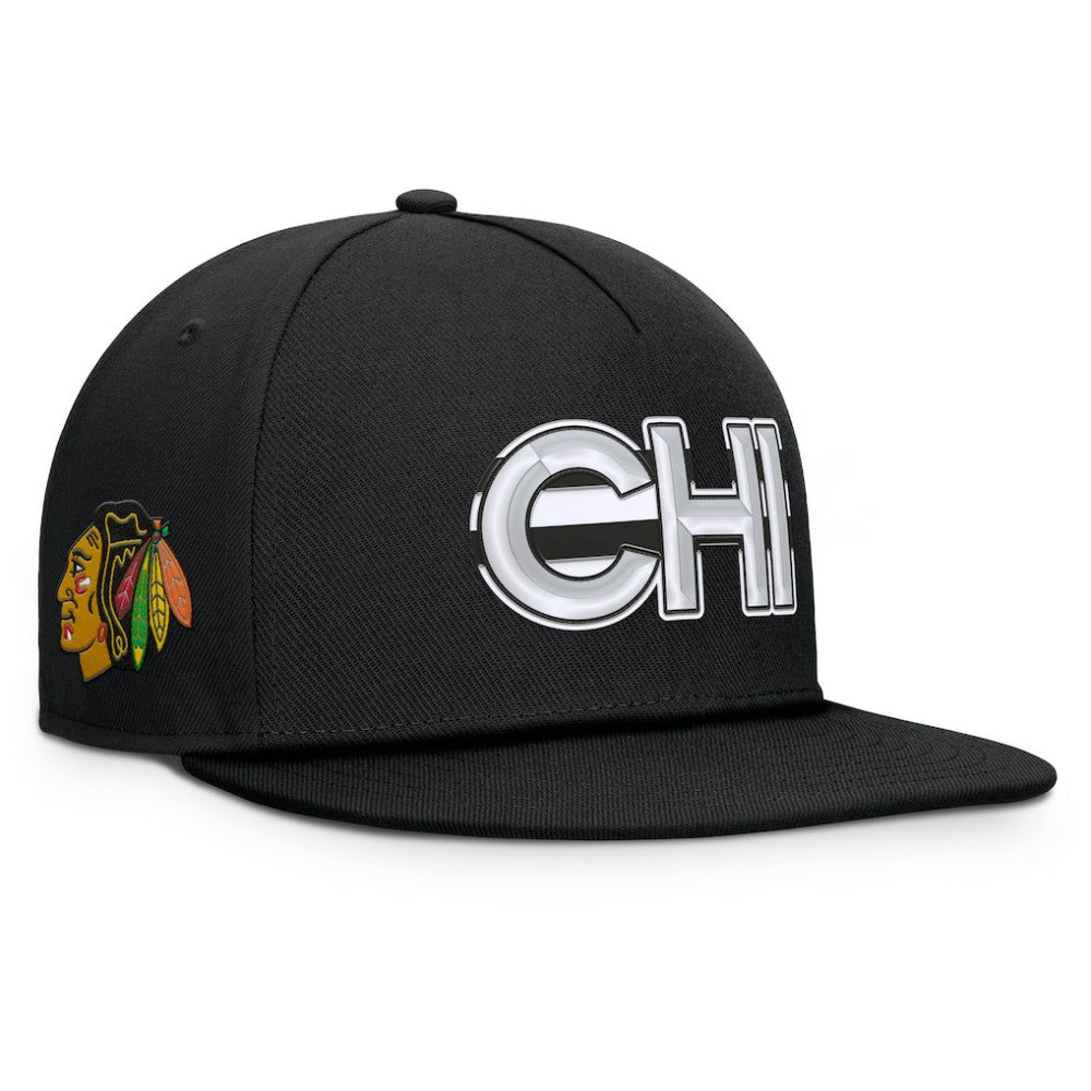 NHL Chicago Blackhawks Fanatics Authentic Pro Rink Team Code Snapback Hat