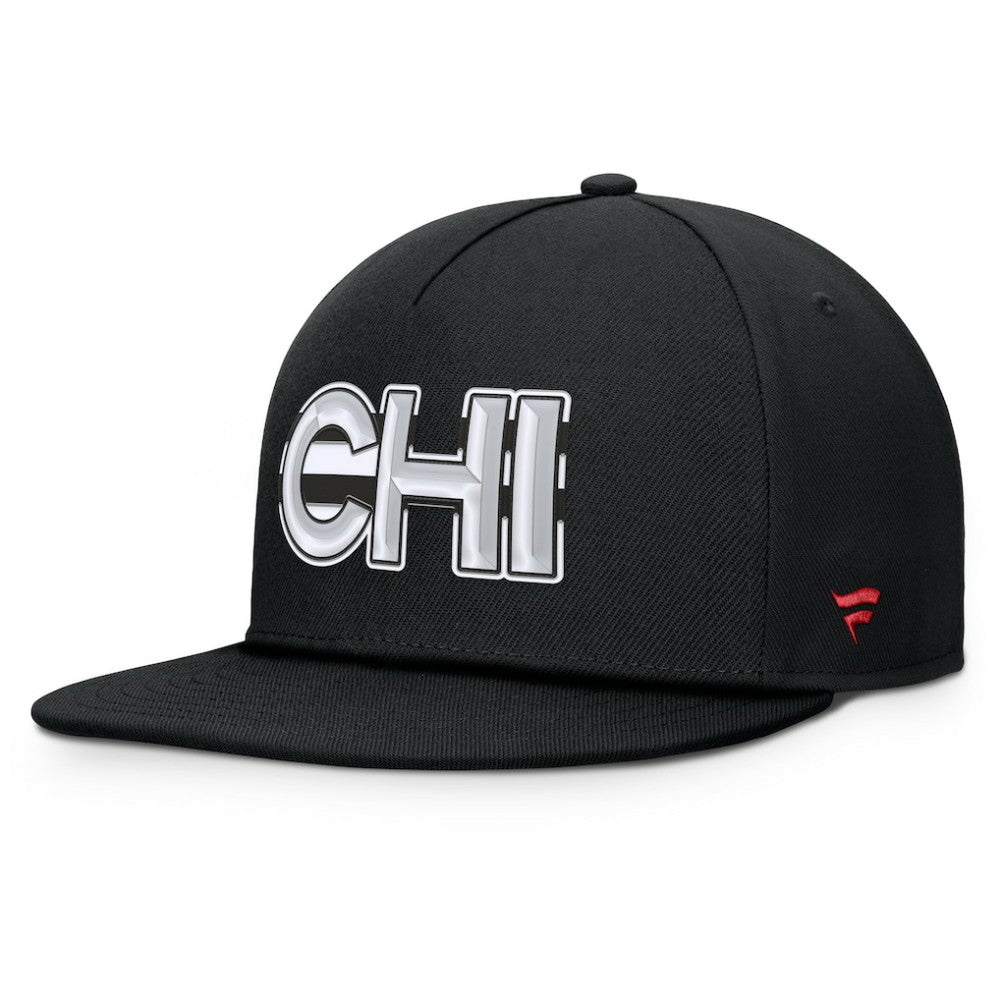 NHL Chicago Blackhawks Fanatics Authentic Pro Rink Team Code Snapback Hat