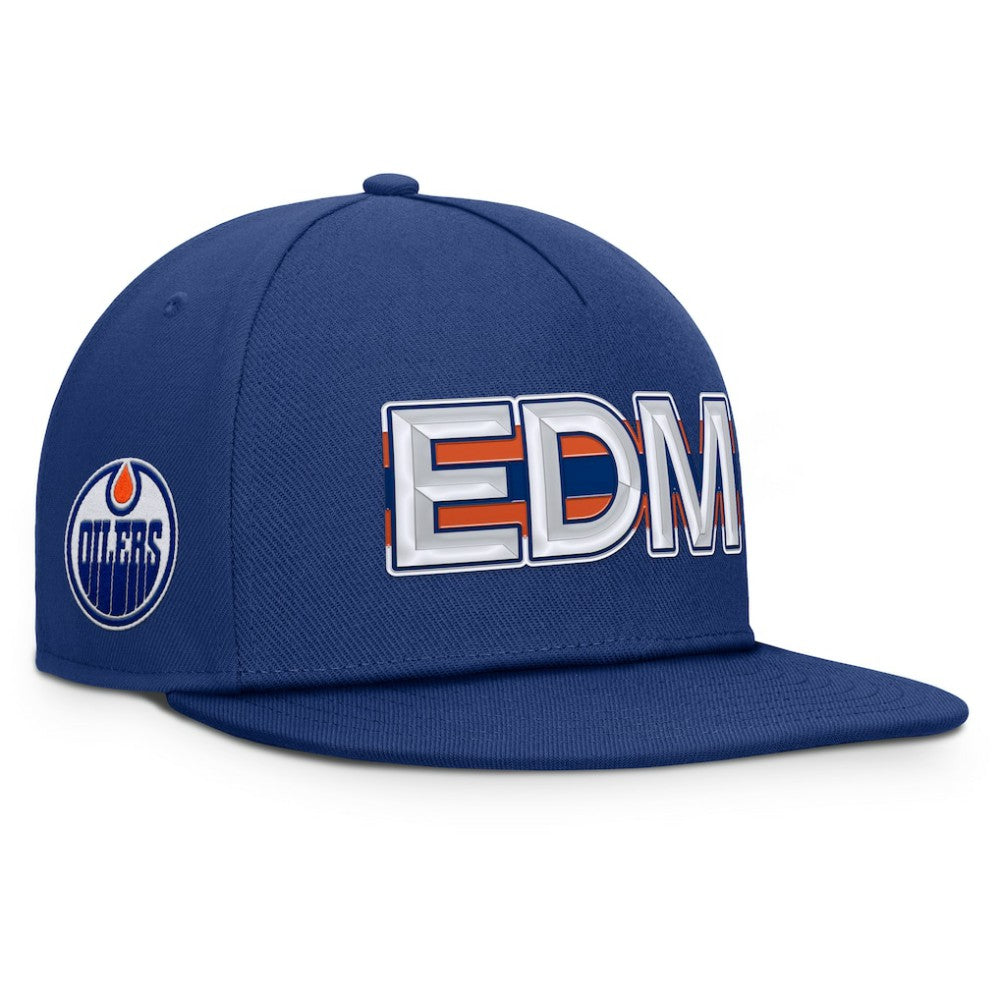 NHL Edmonton Oilers Fanatics Authentic Pro Rink Team Code Snapback Hat