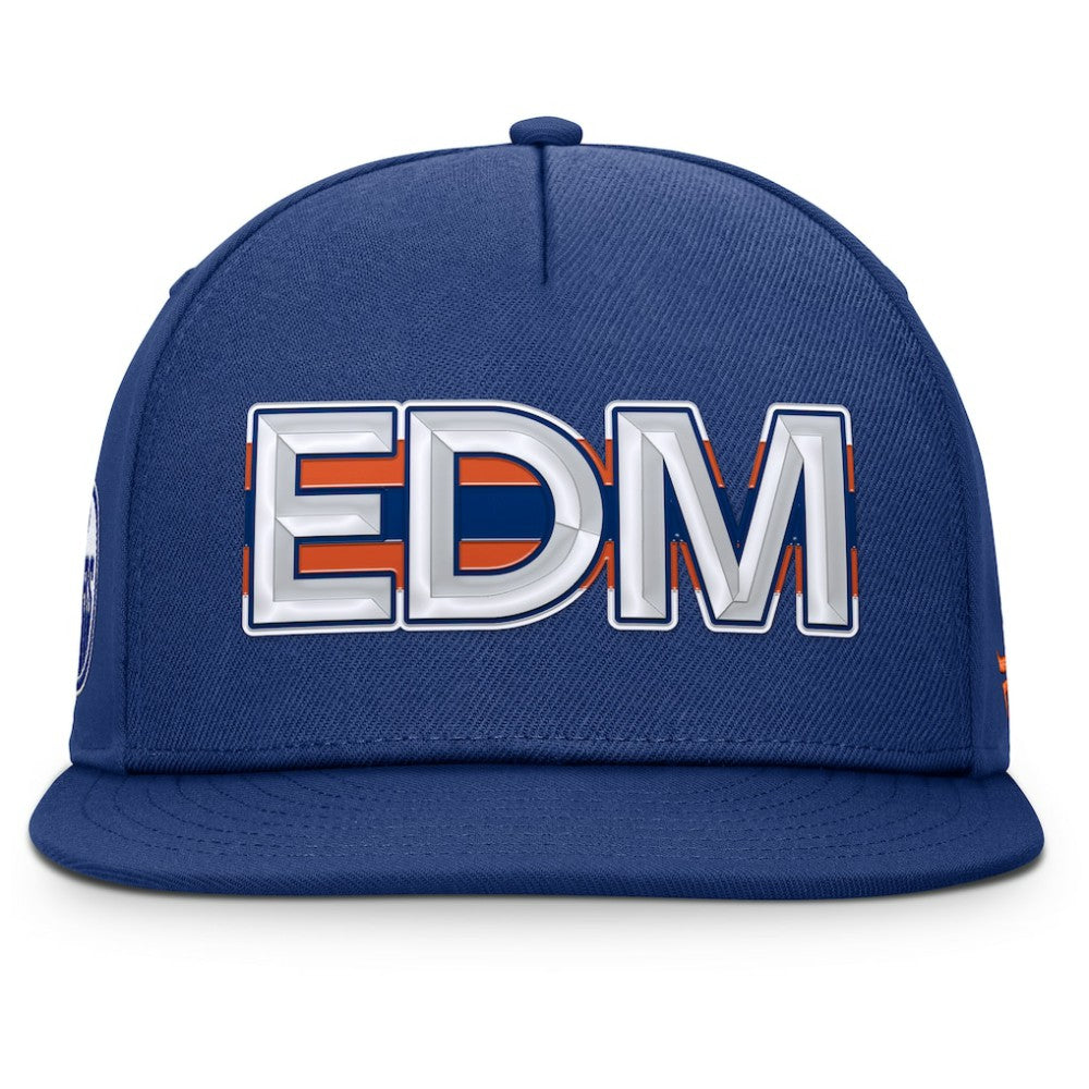 NHL Edmonton Oilers Fanatics Authentic Pro Rink Team Code Snapback Hat