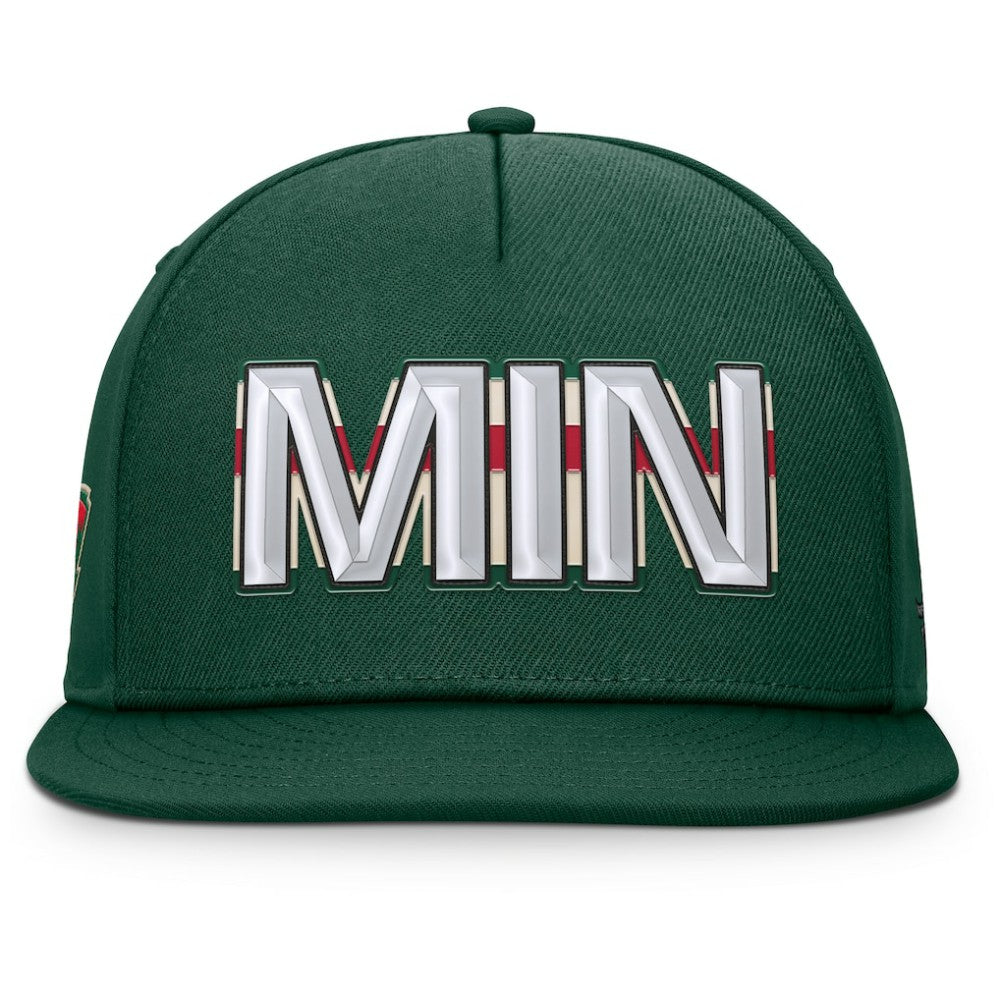 NHL Minnesota Wild Fanatics Authentic Pro Rink Team Code Snapback Hat