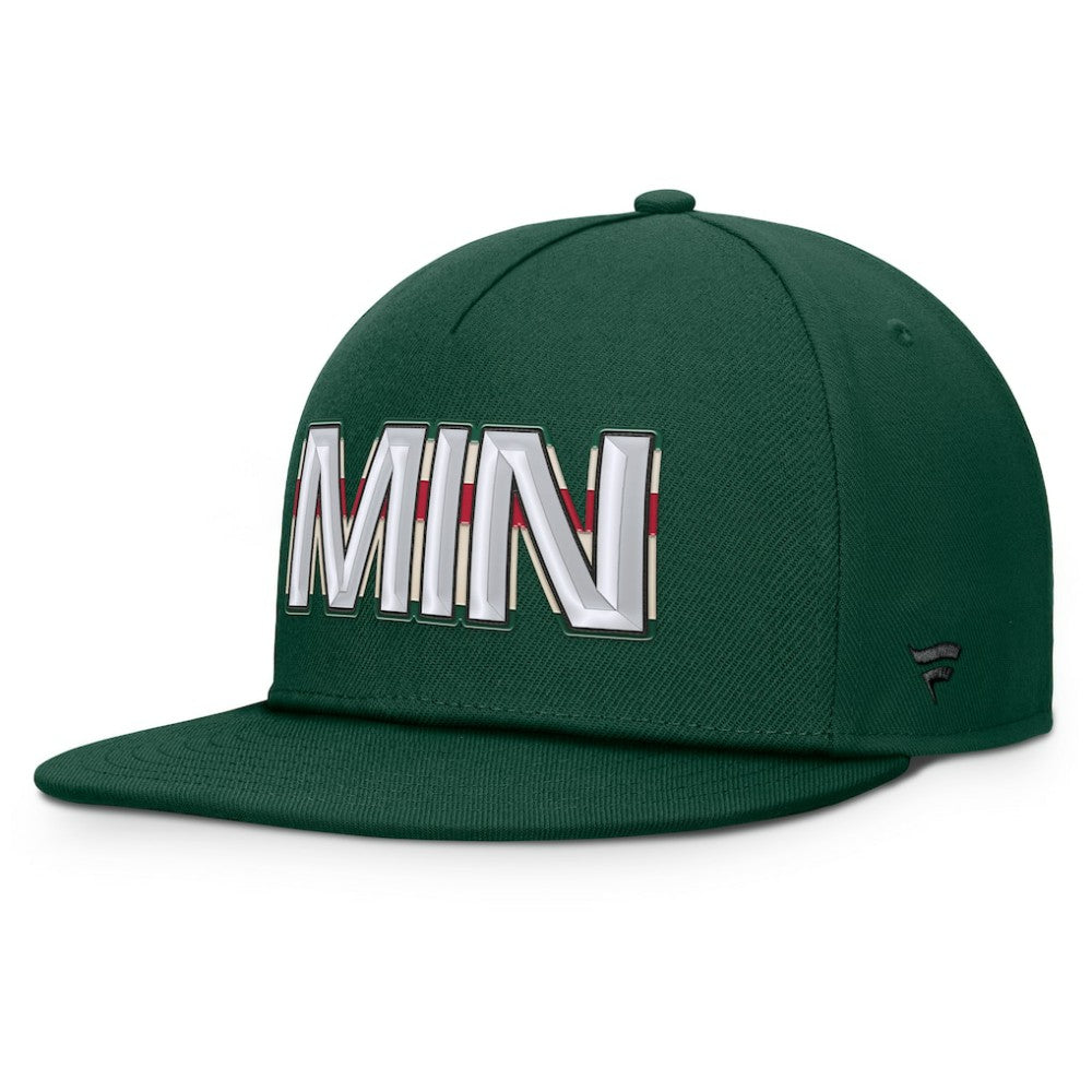 NHL Minnesota Wild Fanatics Authentic Pro Rink Team Code Snapback Hat