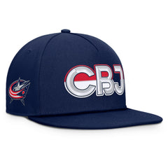 NHL Columbus Blue Jackets Fanatics Authentic Pro Rink Team Code Snapback Hat