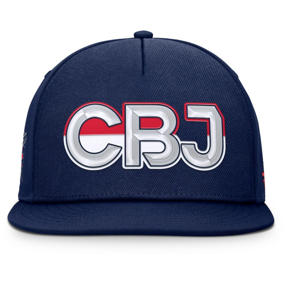 NHL Columbus Blue Jackets Fanatics Authentic Pro Rink Team Code Snapback Hat