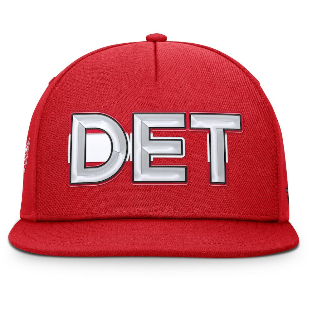 NHL Detroit Red Wings Fanatics Authentic Pro Rink Team Code Snapback Hat