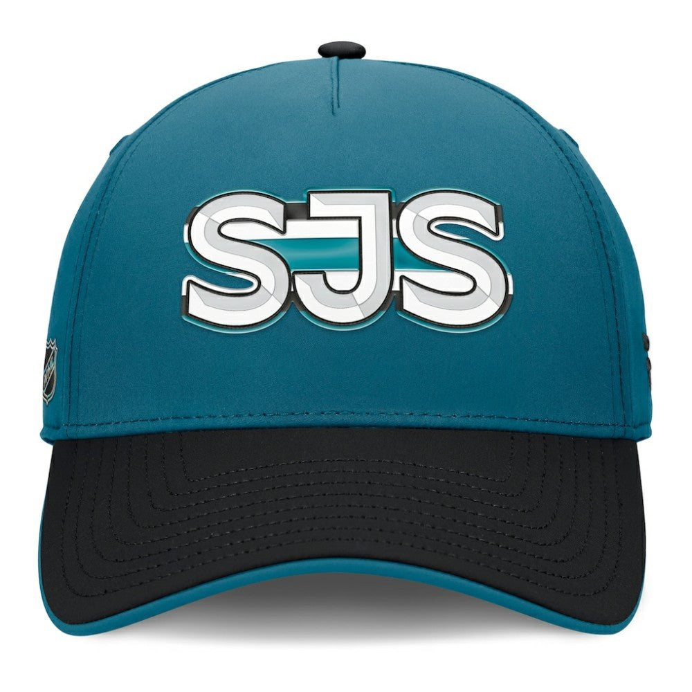 NHL San Jose Sharks Fanatics Authentic Pro Rink Team Code Flex Hat