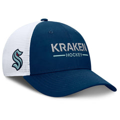 NHL Seattle Kraken Fanatics Authentic Pro Rink Lockup Adjustable Trucker Hat