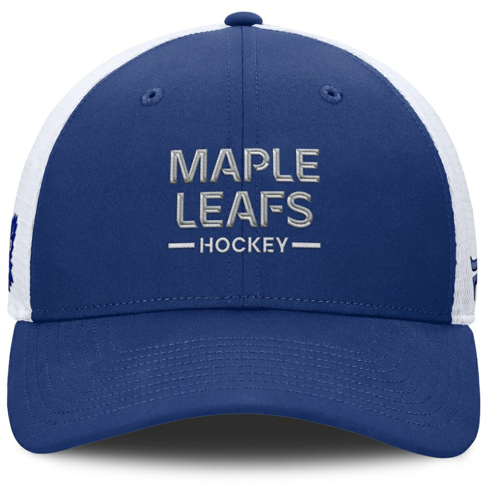 NHL Toronto Maple Leafs Fanatics Authentic Pro Rink Lockup Adjustable Trucker Hat
