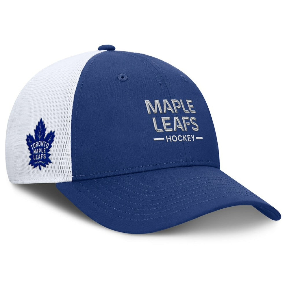 NHL Toronto Maple Leafs Fanatics Authentic Pro Rink Lockup Adjustable Trucker Hat