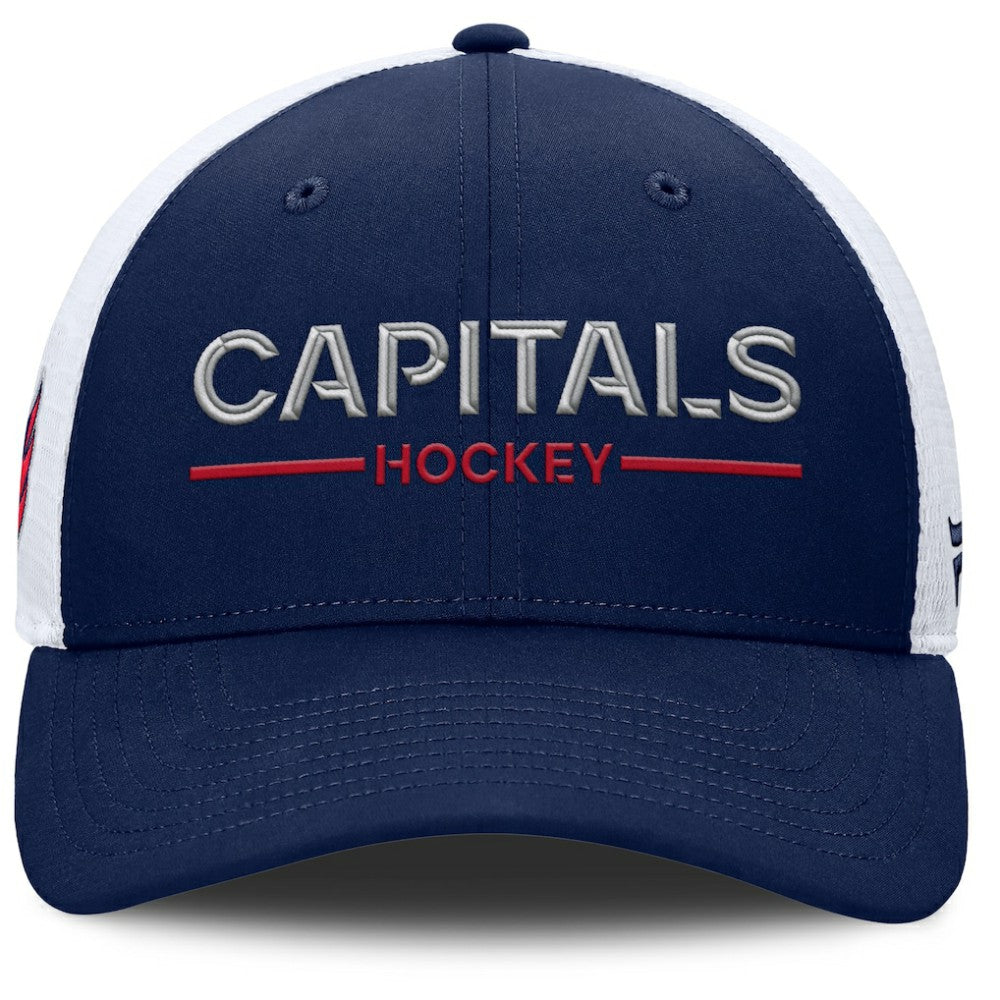 NHL Washington Capitals Fanatics Authentic Pro Rink Lockup Adjustable Trucker Hat