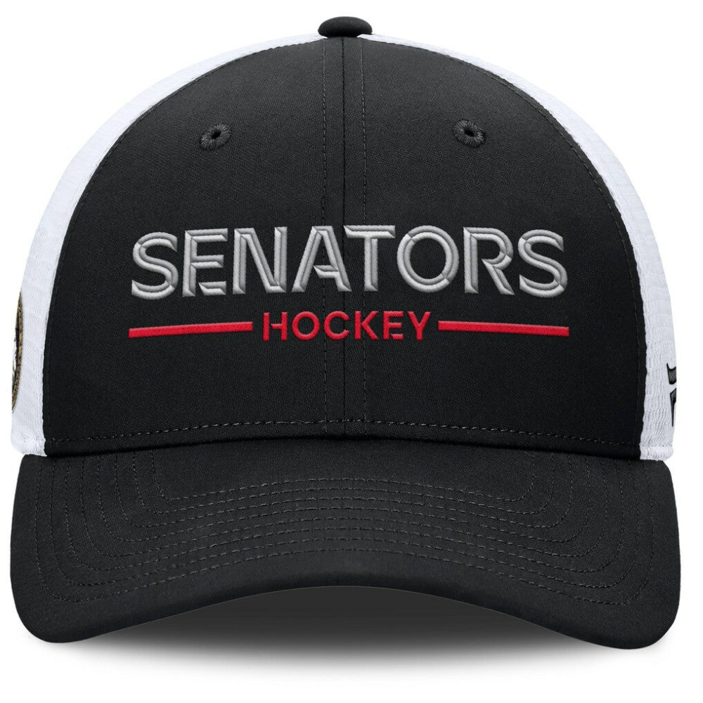 NHL Ottawa Senators Fanatics Authentic Pro Rink Lockup Adjustable Trucker Hat