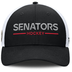 NHL Ottawa Senators Fanatics Authentic Pro Rink Lockup Adjustable Trucker Hat