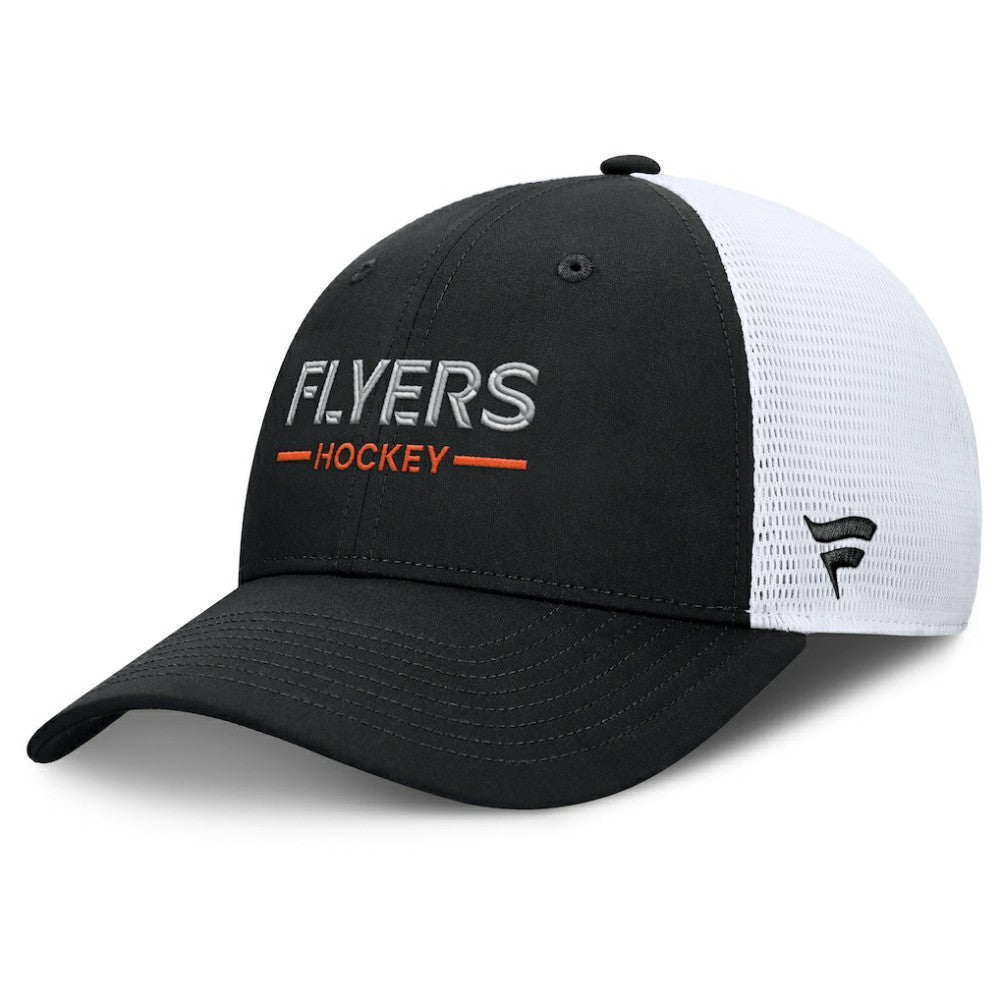 NHL Philadelphia Flyers Fanatics Authentic Pro Rink Lockup Adjustable Trucker Hat