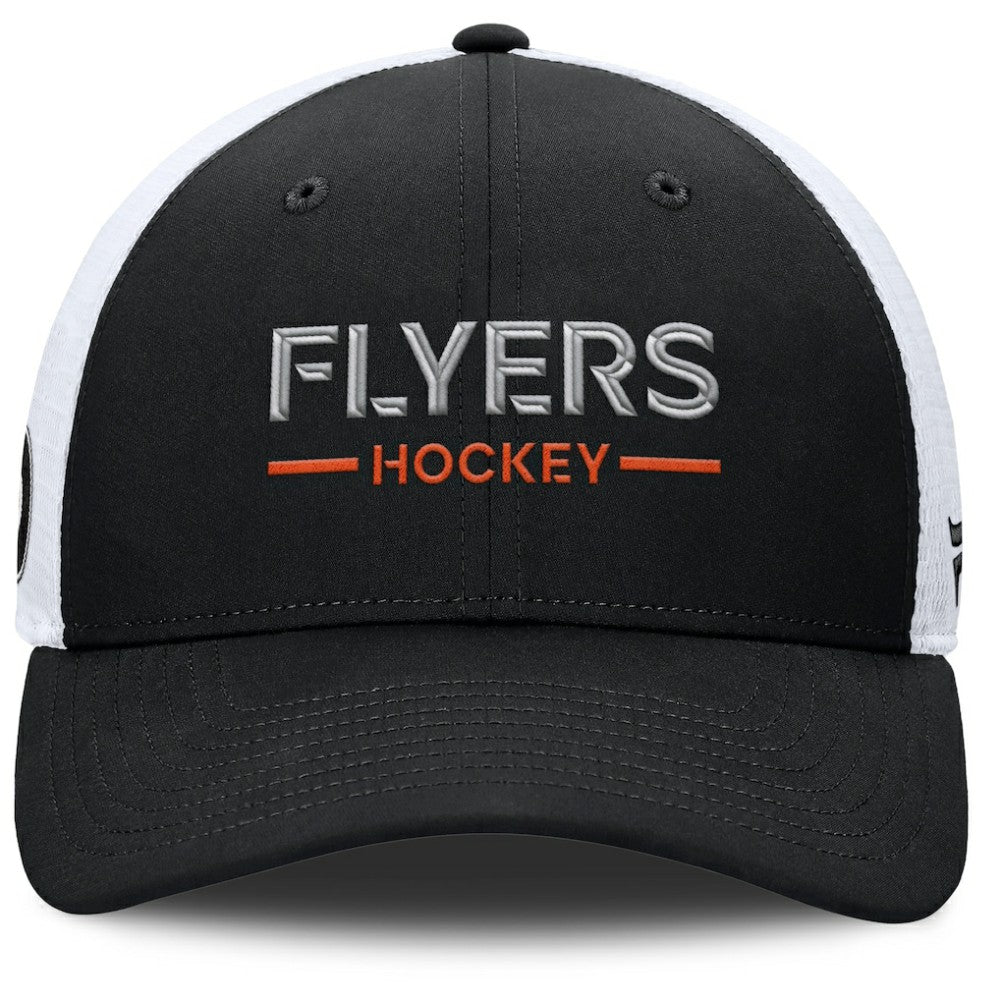 NHL Philadelphia Flyers Fanatics Authentic Pro Rink Lockup Adjustable Trucker Hat