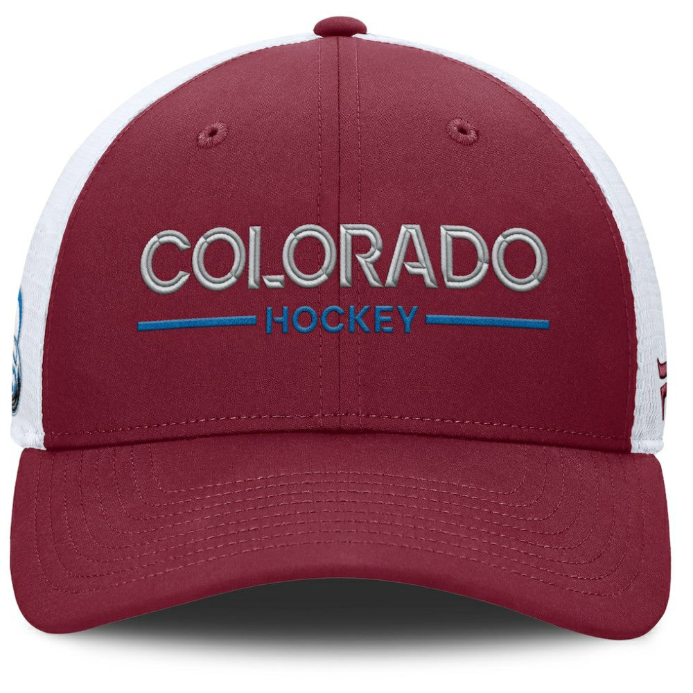 NHL Colorado Avalanche Fanatics Authentic Pro Rink Lockup Adjustable Trucker Hat