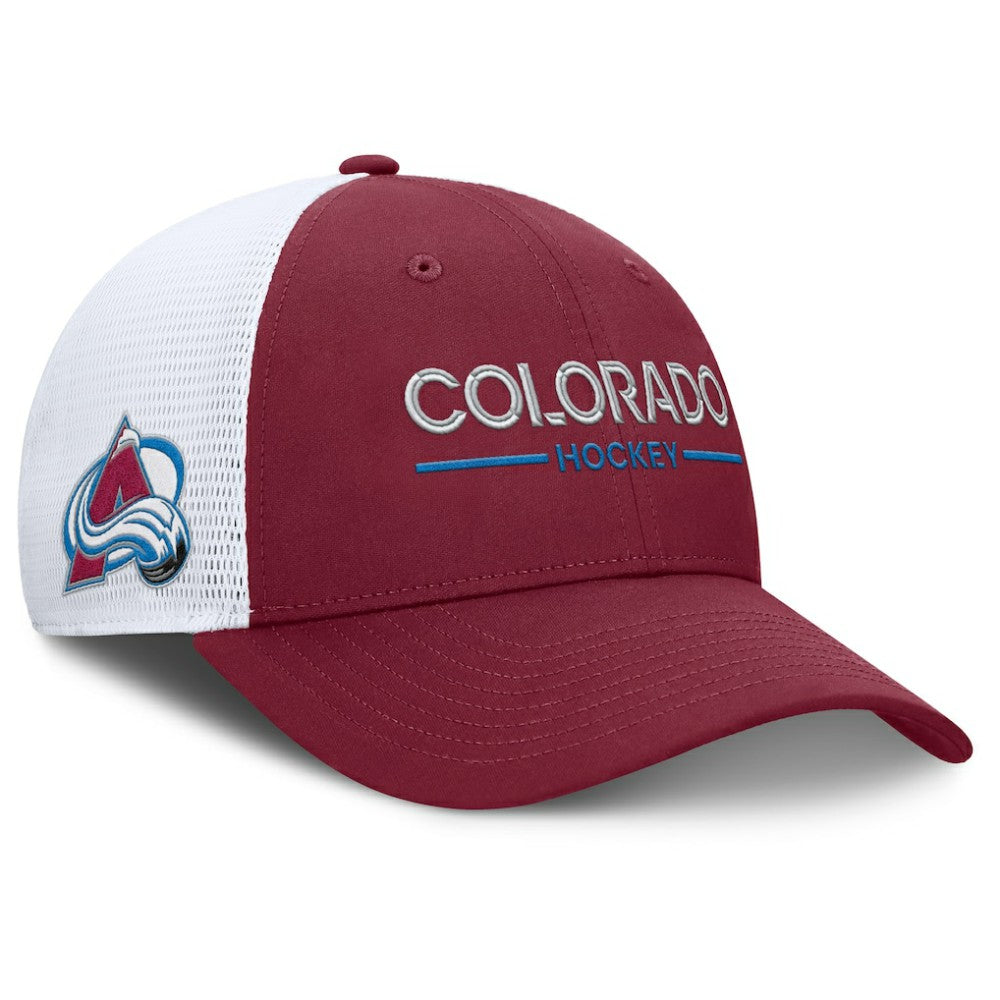 NHL Colorado Avalanche Fanatics Authentic Pro Rink Lockup Adjustable Trucker Hat