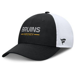 NHL Boston Bruins Fanatics Authentic Pro Rink Lockup Adjustable Trucker Hat