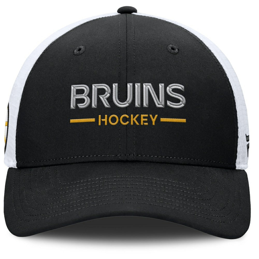 NHL Boston Bruins Fanatics Authentic Pro Rink Lockup Adjustable Trucker Hat
