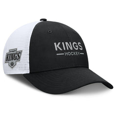 NHL Los Angeles Kings Fanatics Authentic Pro Rink Lockup Adjustable Trucker Hat