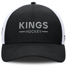 NHL Los Angeles Kings Fanatics Authentic Pro Rink Lockup Adjustable Trucker Hat