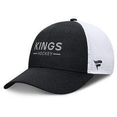 NHL Los Angeles Kings Fanatics Authentic Pro Rink Lockup Adjustable Trucker Hat