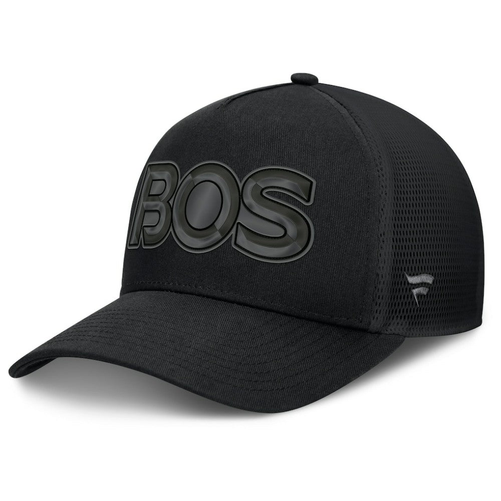 NHL Boston Bruins Fanatics Authentic Pro Road Team Code Trucker Adjustable Hat