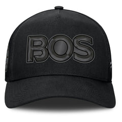 NHL Boston Bruins Fanatics Authentic Pro Road Team Code Trucker Adjustable Hat
