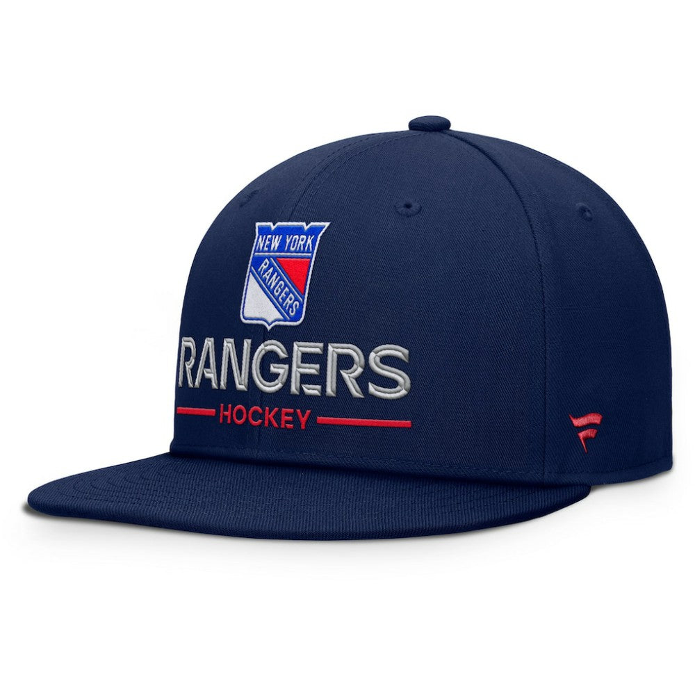 NHL New York Rangers Fanatics Authentic Pro Rink Lockup Snapback Hat