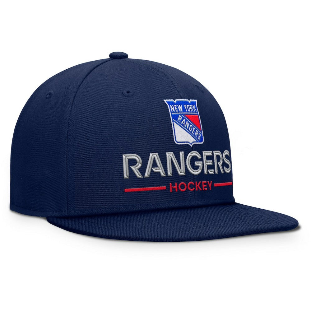 NHL New York Rangers Fanatics Authentic Pro Rink Lockup Snapback Hat