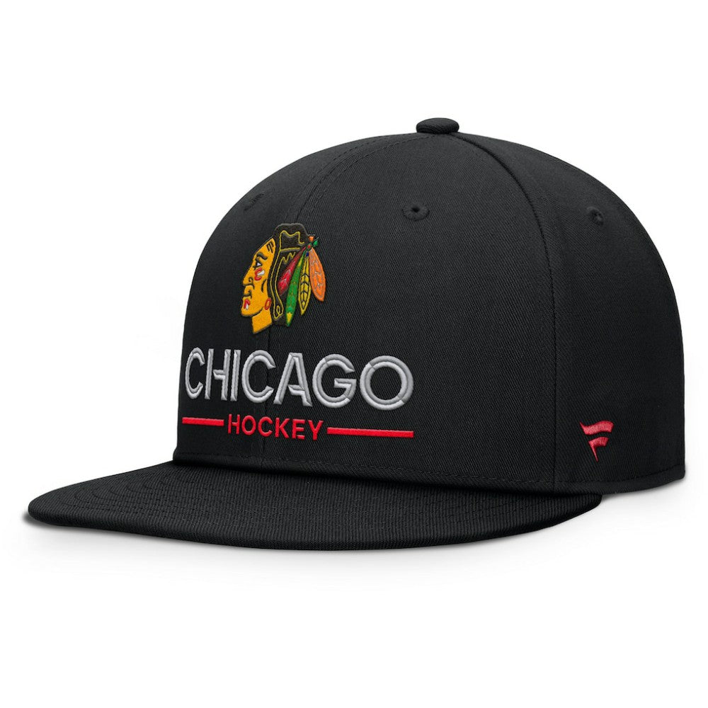 NHL Chicago Blackhawks Fanatics Authentic Pro Rink Lockup Snapback Hat